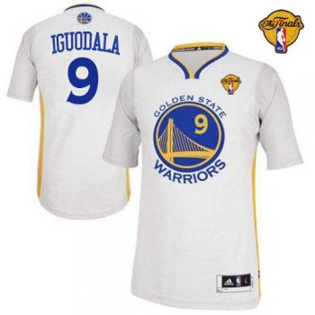 Warriors #9 Andre Iguodala White Alternate The Finals Patch Stitched Revolution 30 NBA Jersey