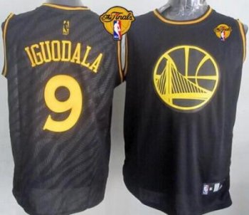 Warriors #9 Andre Iguodala Black Precious Metals Fashion The Finals Patch Stitched NBA Jersey