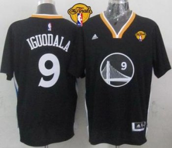 Warriors #9 Andre Iguodala New Black Alternate The Finals Patch Stitched NBA Jersey