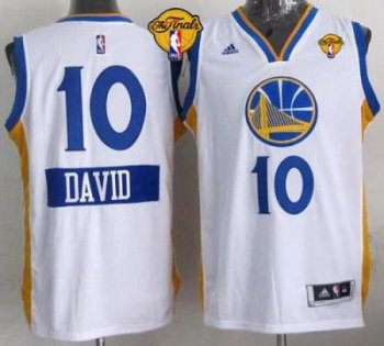 Warriors #10 David Lee White 2014-15 Christmas Day The Finals Patch Stitched NBA Jersey