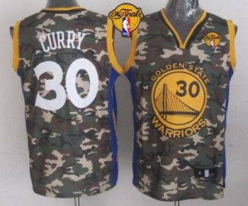 Warriors #30 Stephen Curry Camo The Finals Patch Stitched NBA Jersey