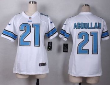 Women's Nike Detroit Lions #21 Ameer Abdullah White Stitched NFL Jersey