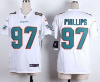 Women's Nike Miami Dolphins #97 Jordan Phillips White Stitched NFL Jersey