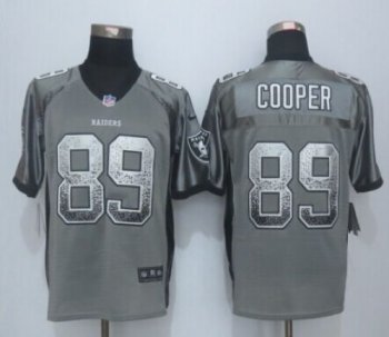 Nike Oakland Raiders #89 Amari Cooper Grey NFL Elite Drift Fashion Jersey