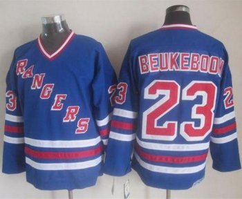 New York Rangers #23 Jeff Beukeboom Blue CCM Heroes Of Hockey Alumni Stitched NHL Jersey