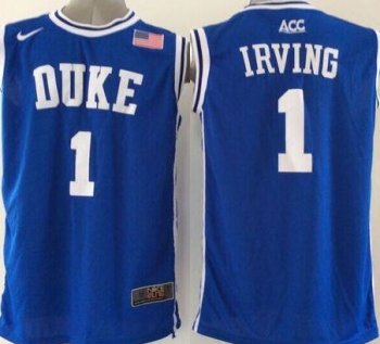 Duke Blue Devils #1 Kyrie Irving Blue Basketball Stitched NCAA Jersey