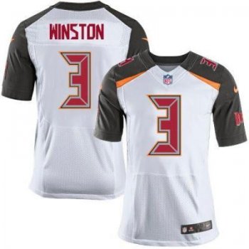 Nike Tampa Bay Buccaneers #3 Jameis Winston White NFL Elite Jersey