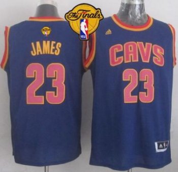 Cavaliers #23 LeBron James Navy Blue CavFanatic The Finals Patch Stitched Revolution 30 NBA Jersey