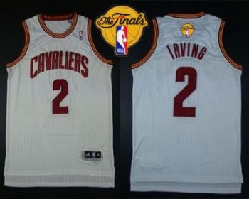 Cavaliers #2 Kyrie Irving White The Finals Patch Stitched Revolution 30 NBA Jersey