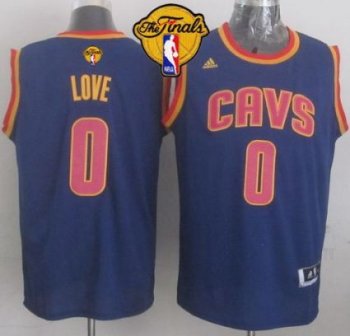 Cavaliers #0 Kevin Love Navy Blue The Finals Patch Stitched Revolution 30 NBA Jersey