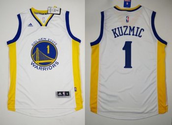 Warriors #1 Ognjen Kuzmic White Stitched Revolution 30 NBA Jersey