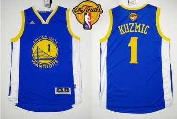 Warriors #1 Ognjen Kuzmic Blue The Finals Patch Stitched Revolution 30 NBA Jersey