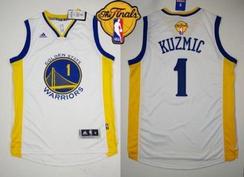 Warriors #1 Ognjen Kuzmic White The Finals Patch Stitched Revolution 30 NBA Jersey