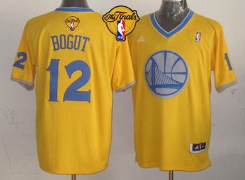 Warriors #12 Andrew Bogut Gold 2013 Christmas Day Swingman The Finals Patch Stitched NBA Jersey