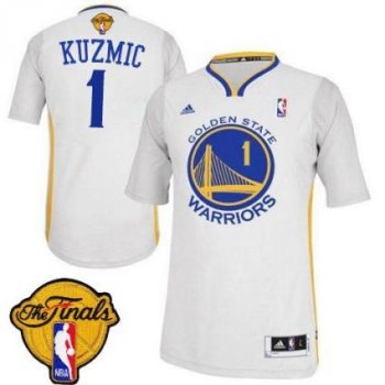 Warriors #1 Ognjen Kuzmic White Alternate The Finals Patch Stitched Revolution 30 NBA Jersey