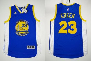 Warriors #23 Draymond Green Blue Stitched Revolution 30 NBA Jersey