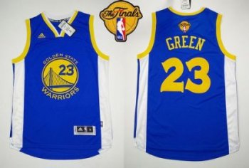 Warriors #23 Draymond Green Blue The Finals Patch Stitched Revolution 30 NBA Jersey