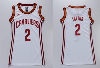 Women's Cavaliers #2 Kyrie Irving White Dress Stitched NBA Jersey