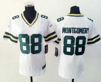 Women's Nike Packers #88 Ty Montgomery White Stitched NFL Elite Jersey