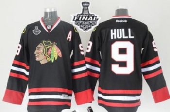 Blackhawks #9 Bobby Hull Black 2015 Stanley Cup Stitched NHL Jersey