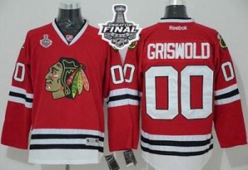 Blackhawks #00 Clark Griswold Red Home 2015 Stanley Cup Stitched NHL Jersey