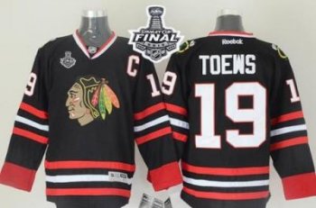 Blackhawks #19 Jonathan Toews Black 2015 Stanley Cup Stitched NHL Jersey