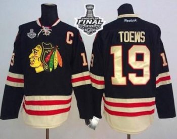 Blackhawks #19 Jonathan Toews Black 2015 Winter Classic 2015 Stanley Cup Stitched NHL Jersey