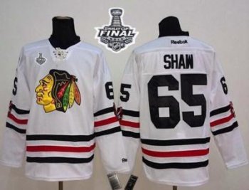 Blackhawks #65 Andrew Shaw White 2015 Winter Classic 2015 Stanley Cup Stitched NHL Jersey