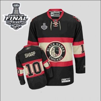 Youth Blackhawks #10 Patrick Sharp Black New Third 2015 Stanley Cup Stitched NHL Jersey