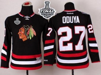 Youth Blackhawks #27 Johnny Oduya Black 2014 Stadium Series 2015 Stanley Cup Stitched NHL Jersey