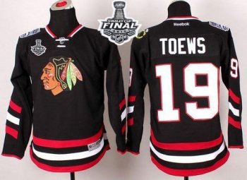 Youth Blackhawks #19 Jonathan Toews Black 2014 Stadium Series 2015 Stanley Cup Stitched NHL Jersey