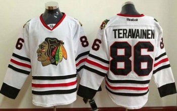 Blackhawks #86 Teuvo Teravainen White Stitched NHL Jersey