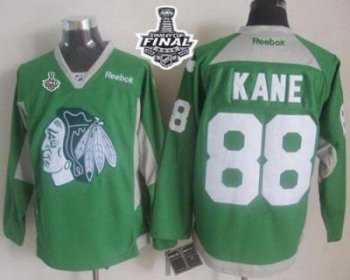 Blackhawks #88 Patrick Kane Green Practice 2015 Stanley Cup Stitched NHL Jersey