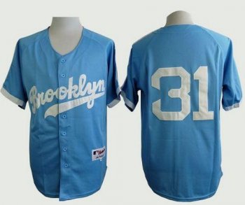 Dodgers #31 Joc Pederson Light Blue Cooperstown Stitched Baseball Jersey