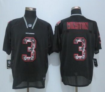 Nike Buccaneers #3 Jameis Winston New Lights Out Black Men's Stitched NFL Elite Jersey