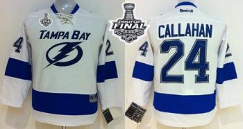 Women's Lightning #24 Ryan Callahan White Road 2015 Stanley Cup Stitched NHL Jersey