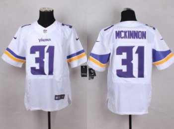 Nike Vikings #31 Jerick McKinnon White Men's Stitched NFL Elite Jersey