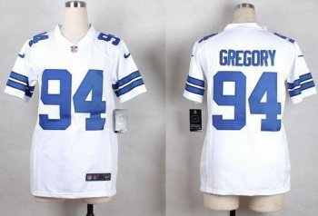 Youth Nike Cowboys #94 Randy Gregory White Stitched NFL Elite Jersey