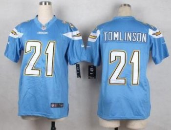 Youth Nike Chargers #21 LaDainian Tomlinson Electric Blue Alternate Stitched NFL New Elite Jersey