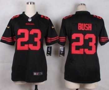 Women's Nike 49ers #23 Reggie Bush Black Alternate Stitched NFL Elite Jersey