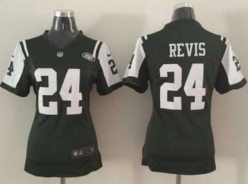 Women's Nike Jets #24 Darrelle Revis Green Team Color Stitched NFL Elite Jersey