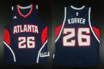 Revolution 30 Hawks #26 Kyle Korver Blue Stitched NBA Jersey