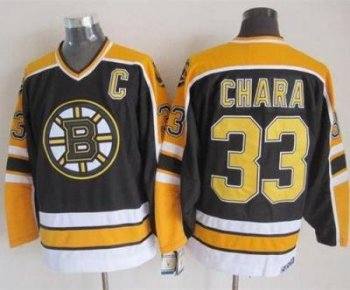 Bruins #33 Zdeno Chara Black CCM Throwback New Stitched NHL Jersey