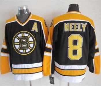 Bruins #8 Cam Neely Black CCM Throwback New Stitched NHL Jersey