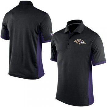 Men's Nike NFL Baltimore Ravens Black Team Issue Performance Polo