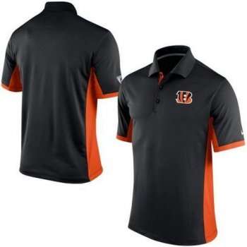 Men's Nike NFL Cincinnati Bengals Black Team Issue Performance Polo