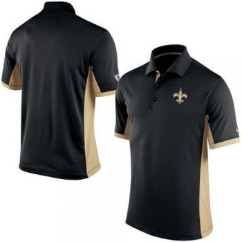 Men's Nike NFL New Orleans Saints Black Team Issue Performance Polo