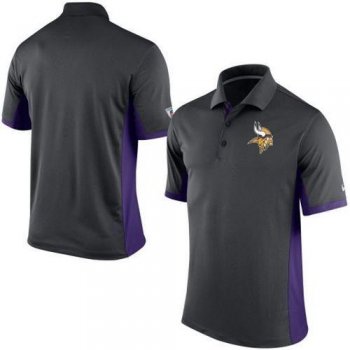 Men's Nike NFL Minnesota Vikings Charcoal Team Issue Performance Polo