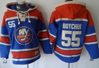 Islanders #55 Johnny Boychuk Baby Blue Sawyer Hooded Sweatshirt Stitched NHL Jersey