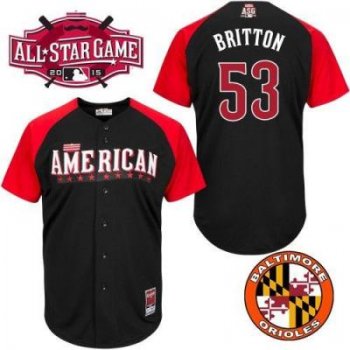 Orioles #53 Zach Britton Black 2015 All-Star American League Stitched Baseball Jersey